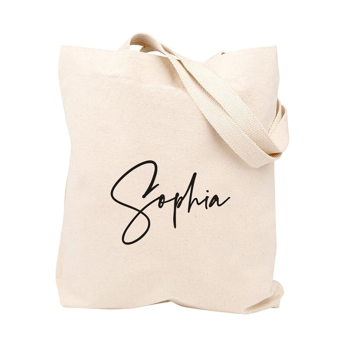 Custom Canvas Floral Tote Bags for Women - 23 Designs-Set of 1-Andaz Press-Classic Monogram-