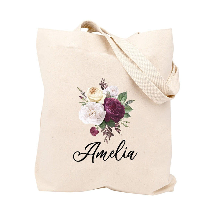 Custom Canvas Floral Tote Bags for Women - 23 Designs-Set of 1-Andaz Press-Fall Florals-