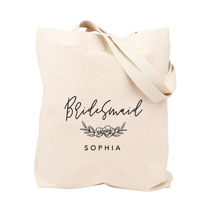 Custom Canvas Tote Bag for Bride, Bridesmaid Heart | Andaz Press