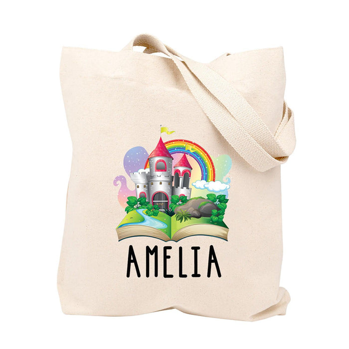 Custom Canvas Tote Bags for Kids - 12 Designs-Set of 1-Andaz Press-Unicorn-