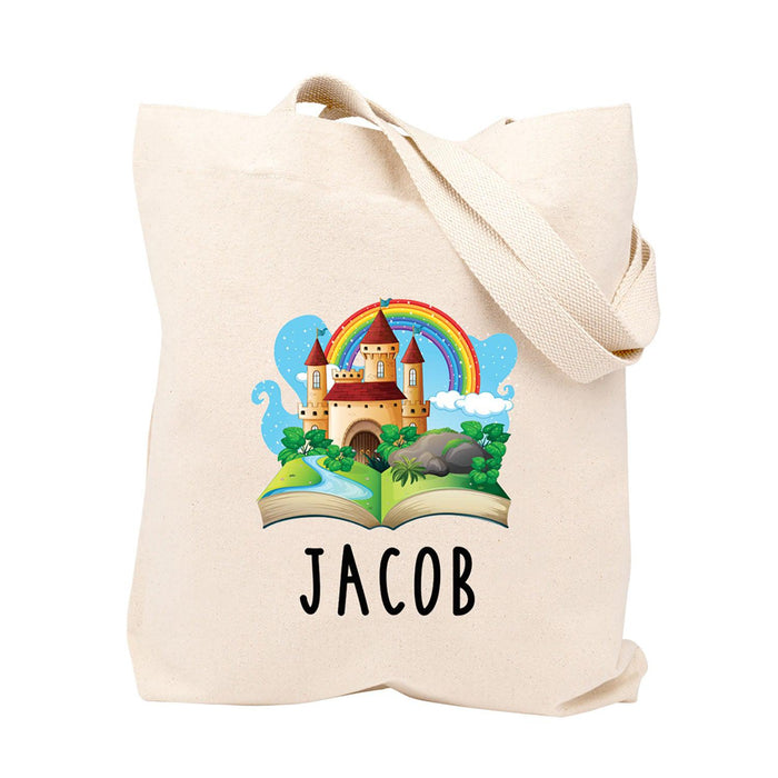 Custom Canvas Tote Bags for Kids - 12 Designs-Set of 1-Andaz Press-Unicorn-