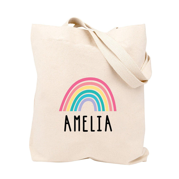 Custom Canvas Tote Bags for Women - 23 Designs-Set of 1-Andaz Press-Rainbow-