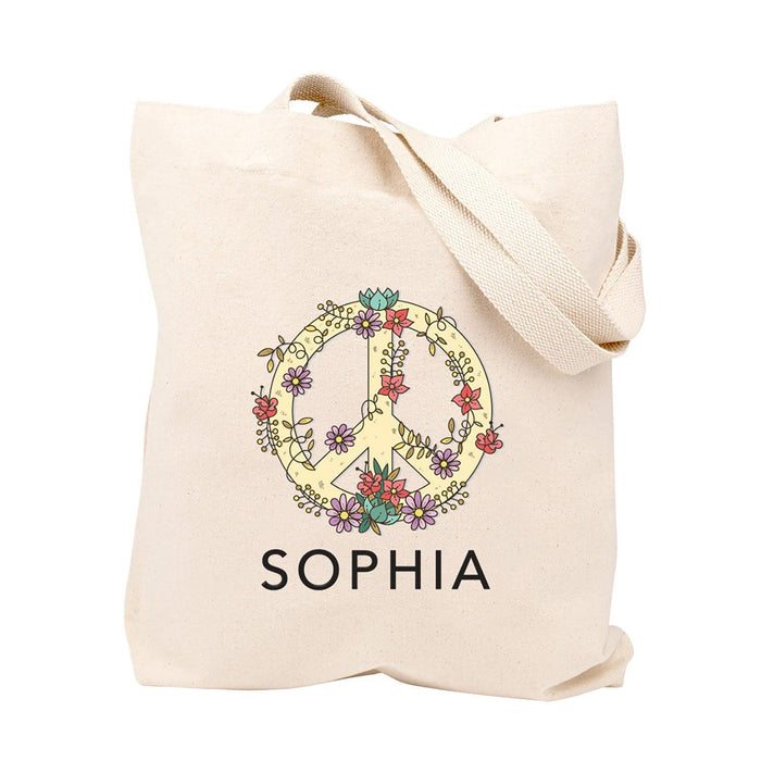 Custom Canvas Tote Bags for Women - 23 Designs-Set of 1-Andaz Press-Rainbow-