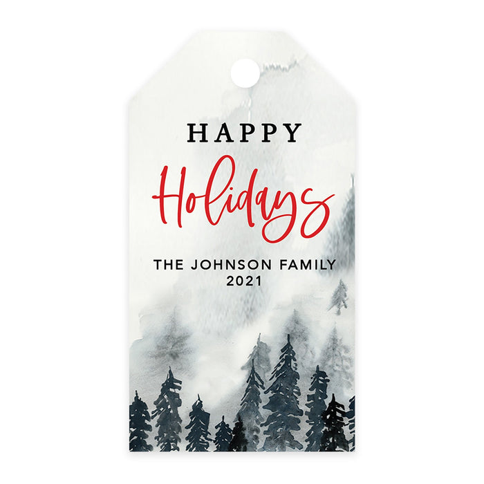 Custom Classic Christmas Gift Tags with String Card Stock Paper, Christmas Craft Supplies Xmas Wrapping-Set of 20-Andaz Press-Thank You Snow Much-