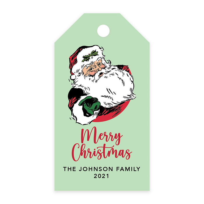Custom Classic Christmas Gift Tags with String Card Stock Paper, Christmas Craft Supplies Xmas Wrapping-Set of 20-Andaz Press-Thank You Snow Much-