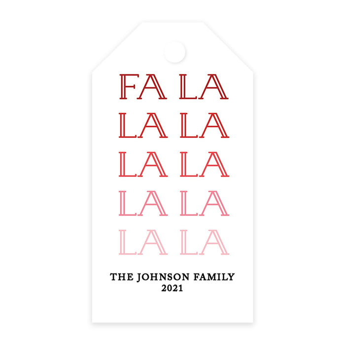 Custom Classic Christmas Gift Tags with String Card Stock Paper, Christmas Craft Supplies Xmas Wrapping-Set of 20-Andaz Press-Thank You Snow Much-