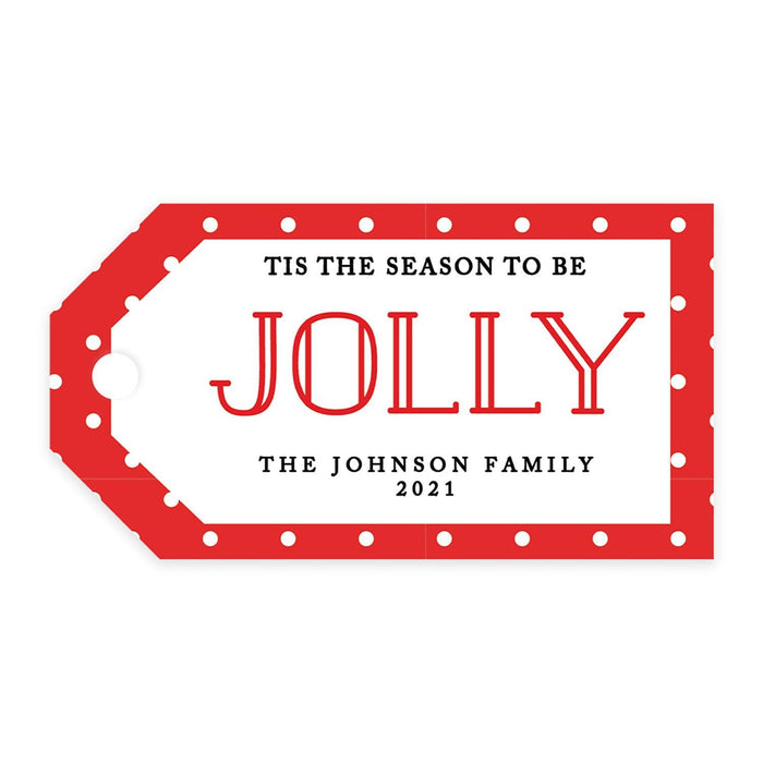 Custom Classic Christmas Gift Tags with String Card Stock Paper, Christmas Craft Supplies Xmas Wrapping-Set of 20-Andaz Press-Thank You Snow Much-