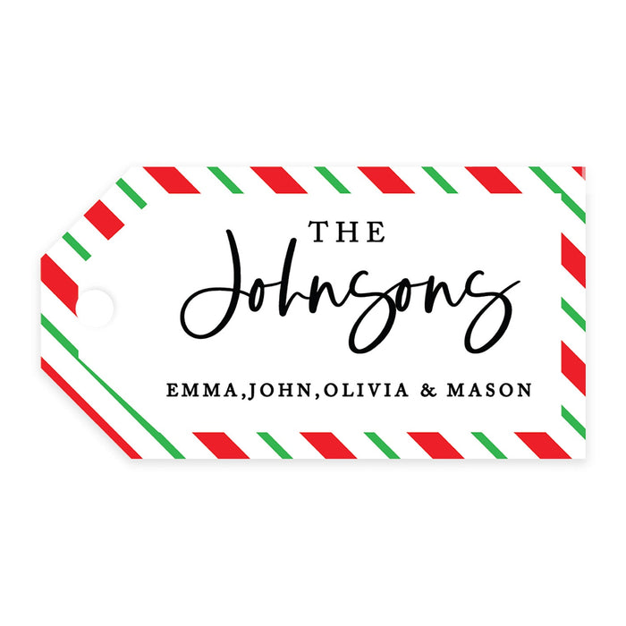 Custom Classic Christmas Gift Tags with String Card Stock Paper, Christmas Craft Supplies Xmas Wrapping-Set of 20-Andaz Press-Thank You Snow Much-