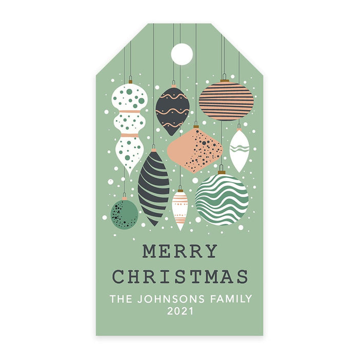 Custom Classic Christmas Gift Tags with String Card Stock Paper, Christmas Craft Supplies Xmas Wrapping-Set of 20-Andaz Press-Thank You Snow Much-