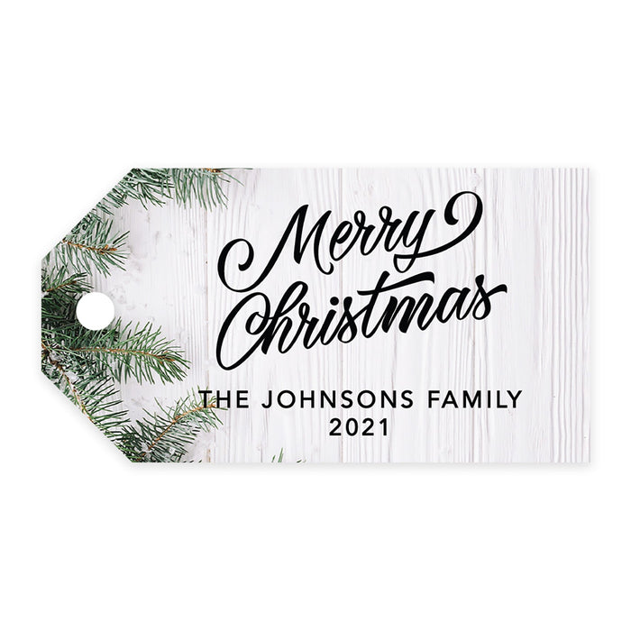 Custom Classic Christmas Gift Tags with String Card Stock Paper, Christmas Craft Supplies Xmas Wrapping-Set of 20-Andaz Press-Thank You Snow Much-