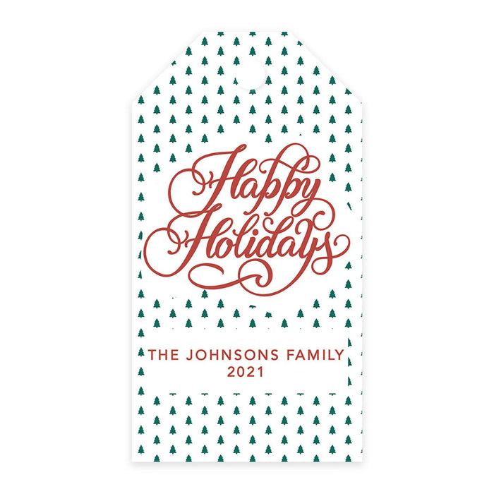 Custom Classic Christmas Gift Tags with String Card Stock Paper, Christmas Craft Supplies Xmas Wrapping-Set of 20-Andaz Press-Thank You Snow Much-