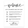 Custom Distance Wedding Party Signs, Spread Love, Formal Black and White Design Table Sign-Set of 1-Andaz Press-Celebrate-