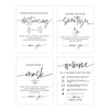 Custom Distance Wedding Party Signs, Welcome Let's Celebrate and Stay Safe-Set of 4-Andaz Press-Use Hand Sanitizer-