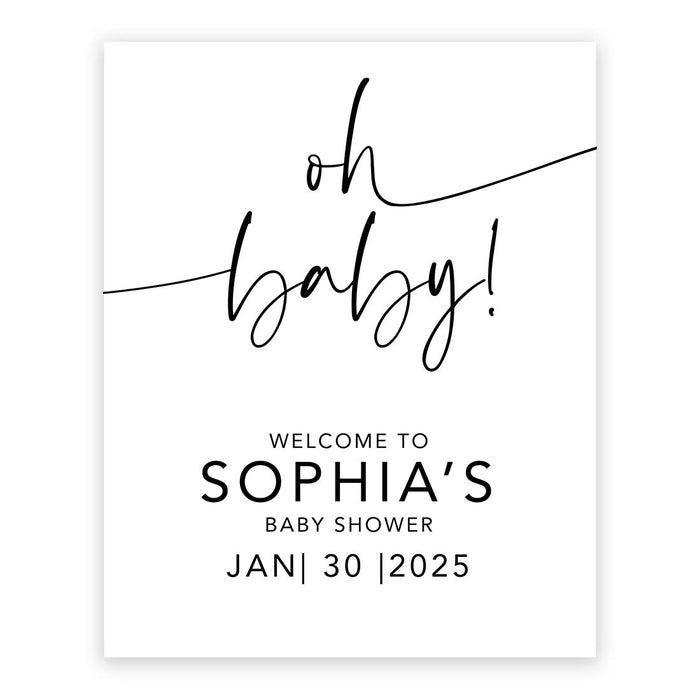 Custom Fall Baby Shower Canvas Welcome Signs-Set of 1-Andaz Press-Boho Burgundy Blush Florals-