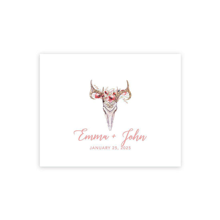 Custom Fall Canvas Wedding Guestbook Welcome Signs-Set of 1-Andaz Press-Rustic Wood Monogram-