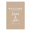 Custom Fall Kraft Paper Wedding Welcome Signs-Set of 1-Andaz Press-Classic Script-