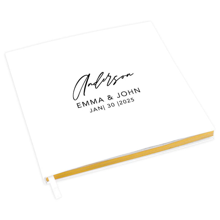Custom Fall Wedding Guestbook with Gold Accents-Set of 1-Andaz Press-Modern-