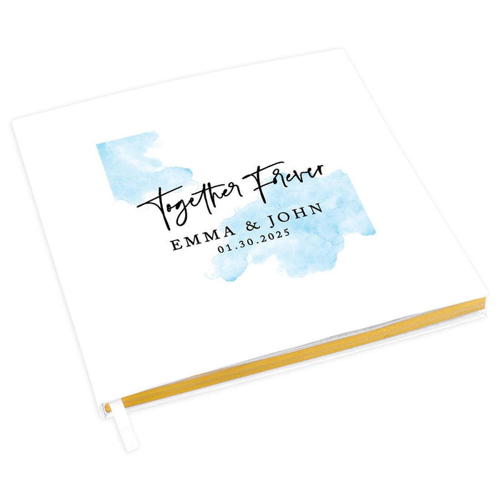 Custom Fall Wedding Guestbook with Gold Accents-Set of 1-Andaz Press-Together Forever-