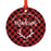 Custom Family Metal Christmas Ornament, Country Lumberjack Buffalo Red Plaid, Design 2-Set of 1-Andaz Press-Will You Be Bridesmaid-