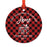 Custom Family Metal Christmas Ornament, Country Lumberjack Buffalo Red Plaid, Design 2-Set of 1-Andaz Press-Will You Be Bridesmaid-
