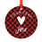 Custom Family Metal Christmas Ornament, Country Lumberjack Buffalo Red Plaid, Design 2-Set of 1-Andaz Press-Custom Fully-