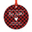 Custom Family Metal Christmas Ornament, Country Lumberjack Buffalo Red Plaid, Design 2-Set of 1-Andaz Press-Sister Going To Be-