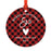 Custom Family Metal Christmas Ornament, Country Lumberjack Buffalo Red Plaid, Includes Ribbon and Gift Bag, Design 1-Set of 1-Andaz Press-Mom Dad-