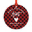 Custom Family Metal Christmas Ornament, Country Lumberjack Buffalo Red Plaid, Includes Ribbon and Gift Bag, Design 1-Set of 1-Andaz Press-Mom Dad-