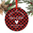Custom Family Metal Christmas Ornament, Country Lumberjack Buffalo Red Plaid, Includes Ribbon and Gift Bag, Design 1-Set of 1-Andaz Press-Mom Dad-