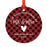 Custom Family Metal Christmas Ornament, Country Lumberjack Buffalo Red Plaid, Includes Ribbon and Gift Bag, Design 1-Set of 1-Andaz Press-Mom Dad-