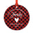 Custom Family Metal Christmas Ornament, Country Lumberjack Buffalo Red Plaid, Includes Ribbon and Gift Bag, Design 1-Set of 1-Andaz Press-Mom Dad-