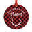 Custom Family Metal Christmas Ornament, Country Lumberjack Buffalo Red Plaid, Includes Ribbon and Gift Bag, Design 1-Set of 1-Andaz Press-Father Groom-