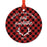 Custom Family Metal Christmas Ornament, Country Lumberjack Buffalo Red Plaid, Includes Ribbon and Gift Bag, Design 1-Set of 1-Andaz Press-Great Grandfather-