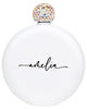 Custom Flask for Women Custom 5oz Stainless Steel Flask with Rhinestone Lid Cap-Set of 1-Andaz Press-Modern Custom Name-