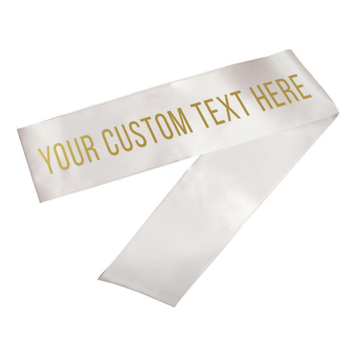 Custom Funny Birthday Party Sashes-Set of 1-Andaz Press-Custom Script Text-