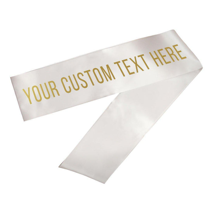 Custom Funny Birthday Party Sashes-Set of 1-Andaz Press-Custom Serif Text-