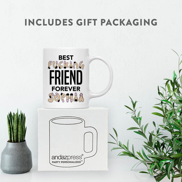 Custom Funny Penis Coffee Mug Gift – 2 Designs-Set of 1-Andaz Press-Penis Custom Name-
