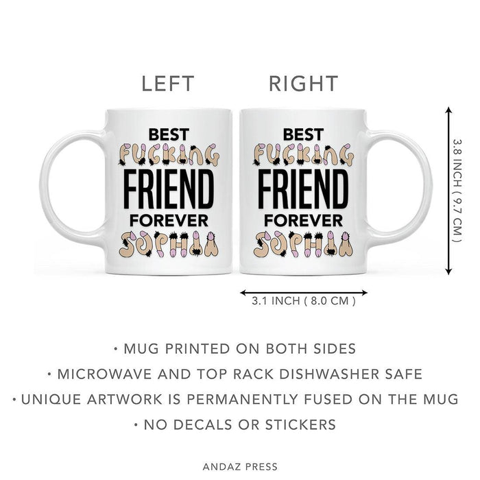 Custom Funny Penis Coffee Mug Gift  – 2 Designs-Set of 1-Andaz Press-Penis Custom Name-