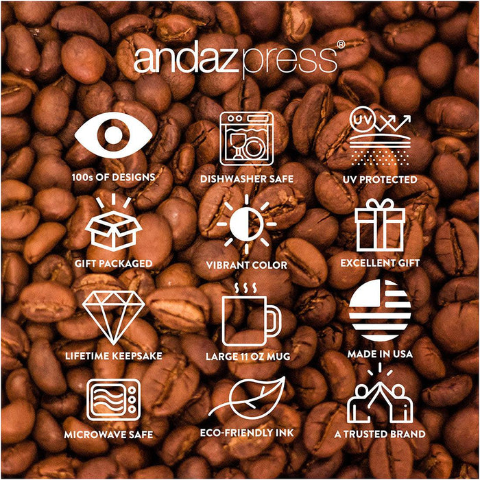 Custom Funny Penis Coffee Mug Gift – 2 Designs-Set of 1-Andaz Press-Penis Custom Name-