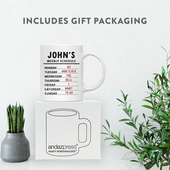 Custom Funny Retirement Coffee Mug Gifts - 2 Designs-Set of 1-Andaz Press-Retired Custom Year-