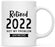 Custom Funny Retirement Coffee Mug Gifts - 2 Designs-Set of 1-Andaz Press-Retired Custom Year-