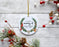 Custom In Loving Memory Ornament 20XX Round Porcelain Ornament for Loss Of Loved One Bereavement Sympathy-Set of 1-Andaz Press-Poinsettia Wreath-