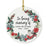Custom In Loving Memory Ornament 20XX Round Porcelain Ornament for Loss Of Loved One Bereavement Sympathy-Set of 1-Andaz Press-Poinsettia Wreath-