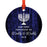 Custom Jewish Family Metal Hanukkah Ornament, Our First Hanukkah, Includes Ribbon and Gift Bag, Design 1-Set of 1-Andaz Press-Daddy Daddy-