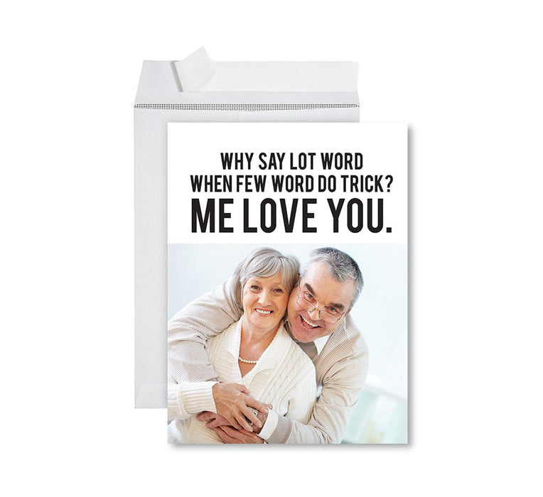 Custom Jumbo Anniversary Photo Card with Envelope, Greeting Card for Anniversary Gifts, Set of 1-Set of 1-Andaz Press-Happy Anniversary-