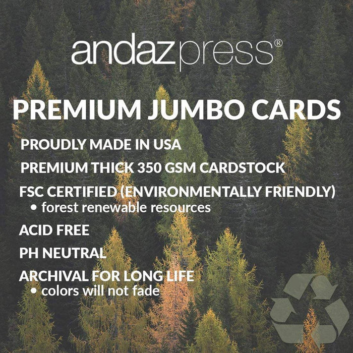 Custom Jumbo Happy 15 Birthday Card with Envelope-Set of 1-Andaz Press-Rose Gold-