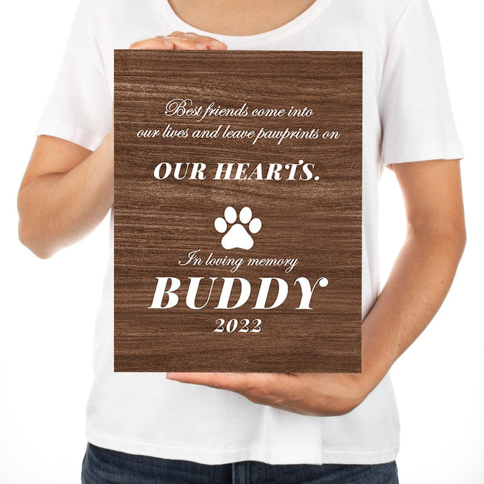 Custom Jumbo Pet Sympathy Card with Envelope, Sorry For Your Loss Card, 8.5" x 11"-Set of 1-Andaz Press-In Loving Memory-