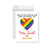 Custom Jumbo Teacher Appreciation Cards - Best Staff Thank You Card with Envelope, 9 Designs-Set of 1-Andaz Press-Rainbow Heart Custom Names-