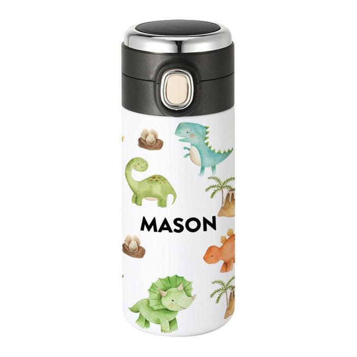 Custom Kids Tumbler Stainless Steel Water Bottle - Birthday Party Favors Gifts-Set of 1-Andaz Press-Safari Animals-
