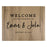 Custom Large Rustic English Oak Wooden Welcome Sign for Wedding, Rustic Welcome Sign 16" x 20"-Set of 1-Andaz Press-Heart Names-